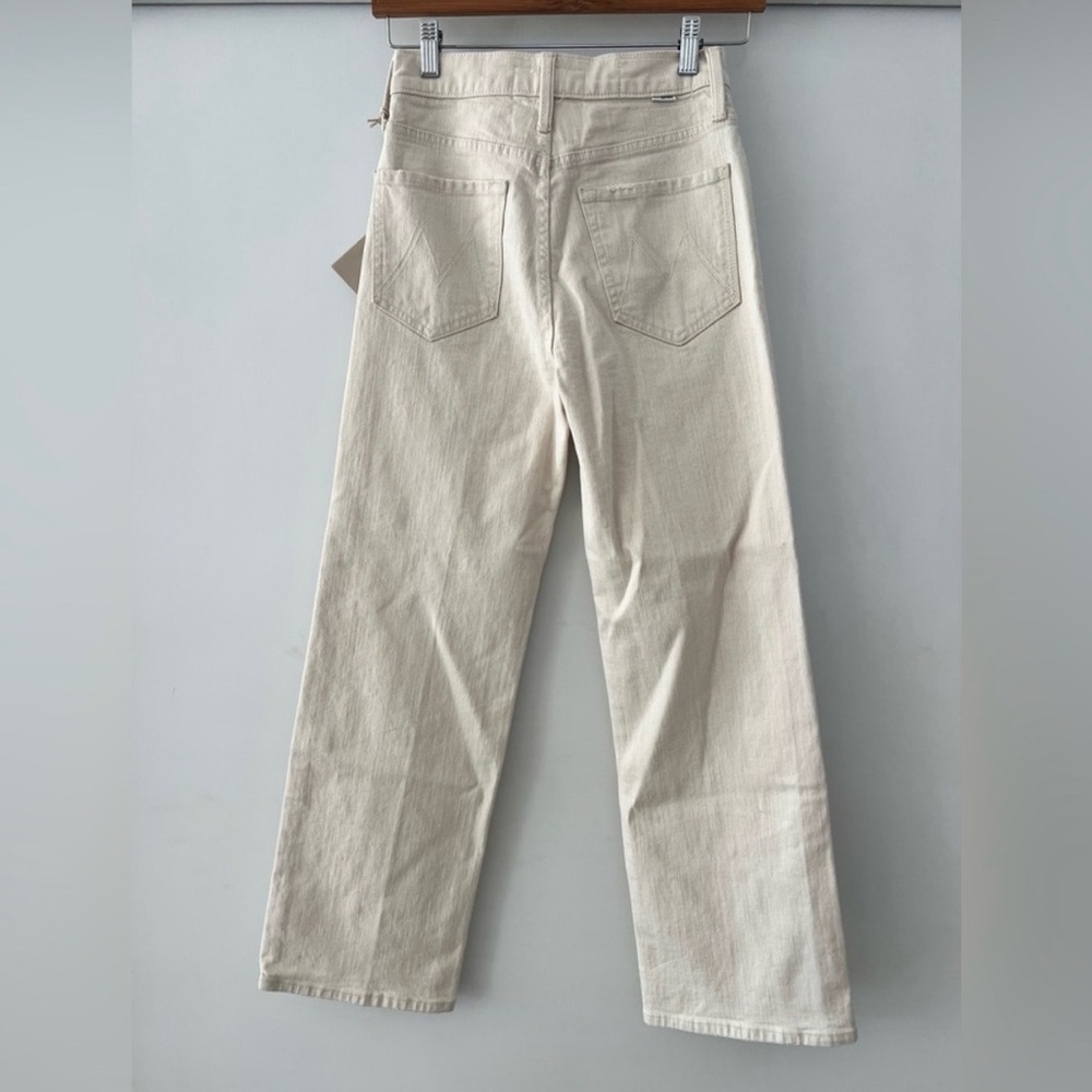 NWT MOTHER 25 Women's Rambler Zip Cream White Jeans - Picture 5 of 10